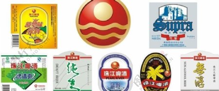 珠江啤酒标签图片