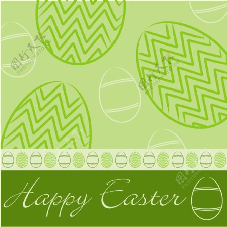 复活节快乐方面的矢量格式绘制卵卡