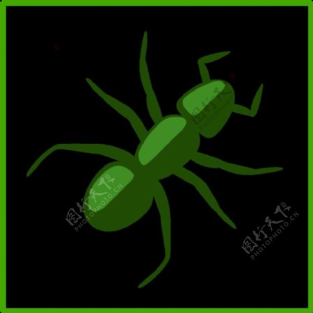 生态绿色蚂蚁图标