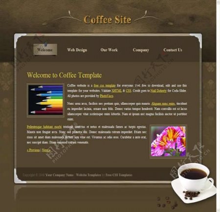 国外咖啡网站模版