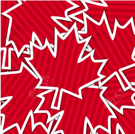 加拿大天卡贴纸散射矢量格式