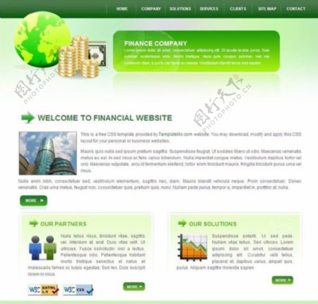 金融网站CSS模板