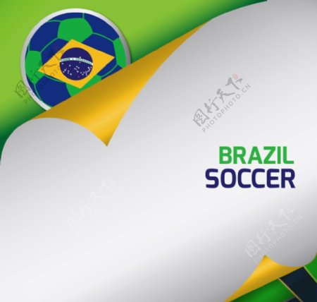 巴西世界杯海报矢量素材