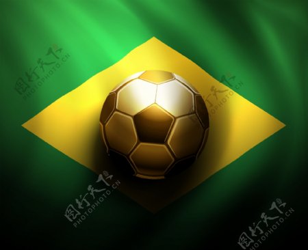 巴西国旗背景矢量