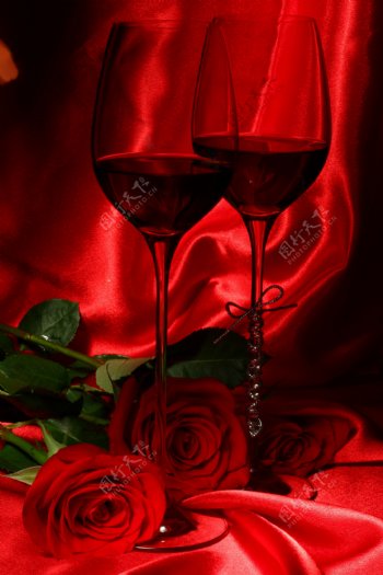 玫瑰丝绸红酒图片