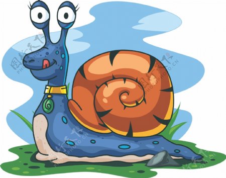 卡通大眼蜗牛