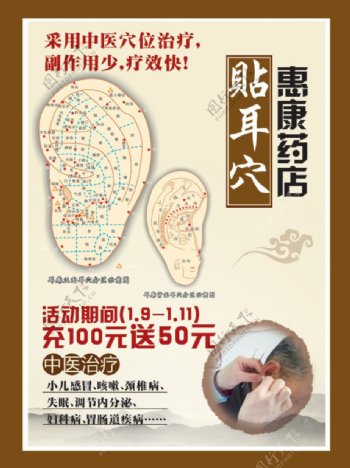 中国风药店宣传海报设计PSD素材下载