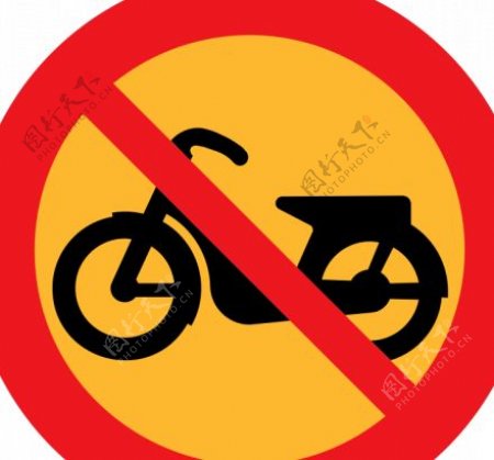 没有摩托车矢量交通标志