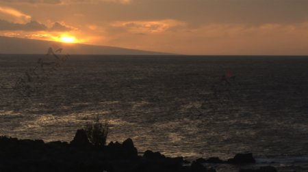 波光粼粼的太平洋水在夕阳股票视频视频免费下载