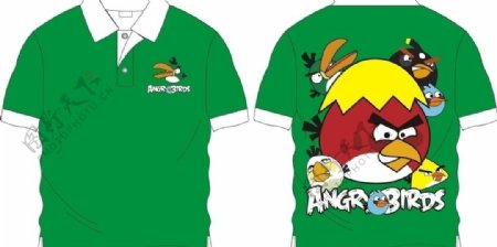 愤怒的小鸟t恤设计图图片