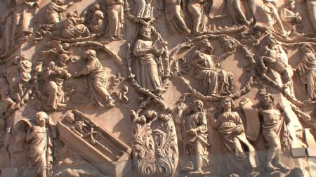 奥维多大教堂雕刻7股票的录像