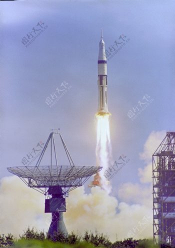 发射火箭图片