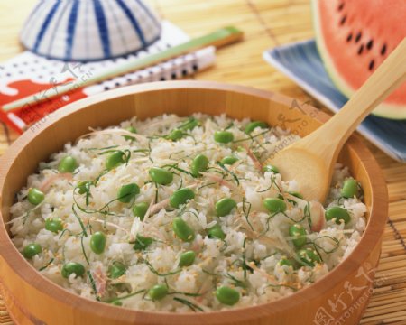 米饭青豆芽图片