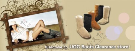 ugg雪地靴宣传广告图片