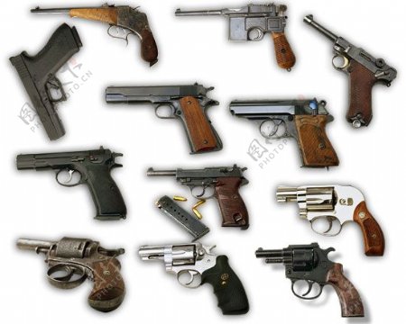 军事武器手枪PSD图片素材