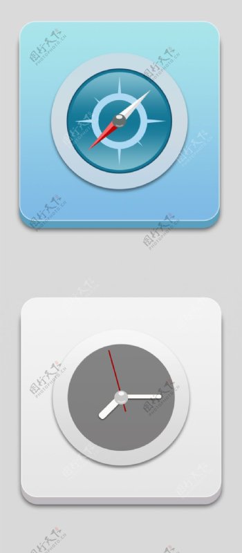 时钟图标psd罗盘