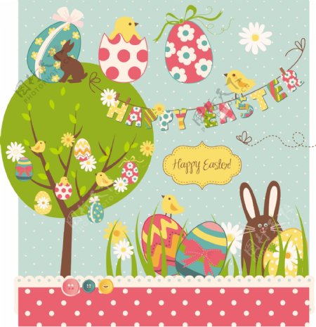 可爱的巧克力复活节兔复活节盛会大集合