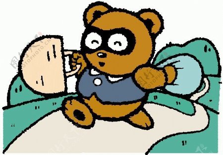 位图卡通动物熊可爱卡通色彩免费素材