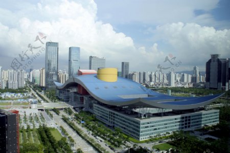 深圳市民中心鸟瞰图图片