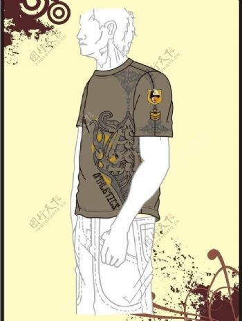 男装tshirt印花设计大刺青图腾图片