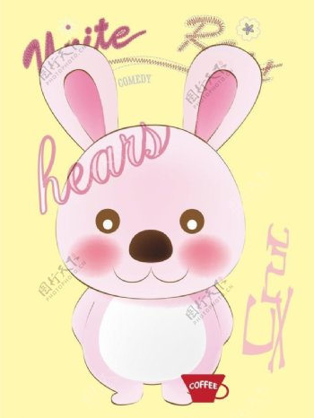 粉色小兔图片