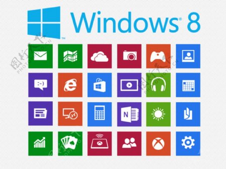 18丰富多彩的Windows8号图标集