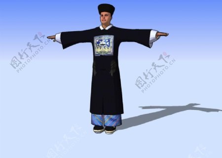 清朝人物3D模型