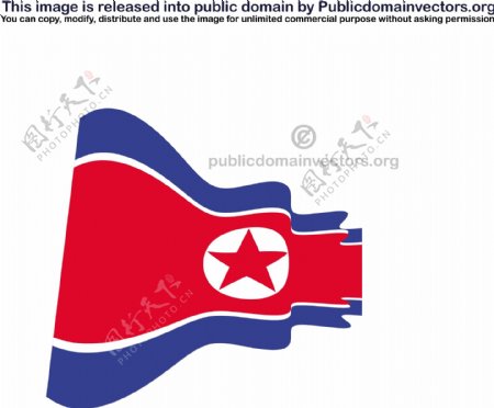 朝鲜波形矢量标志