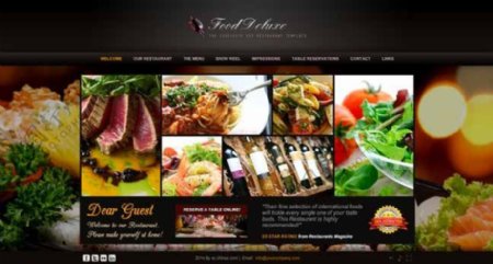 豪华餐厅网站flashxml模板