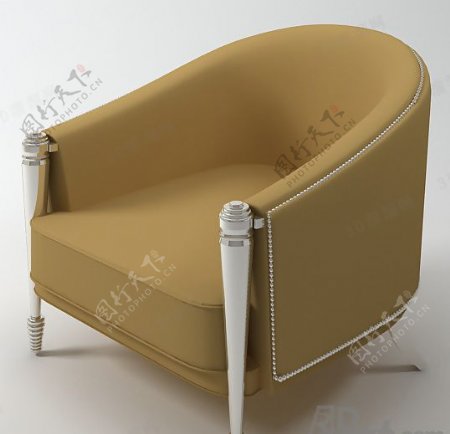 3D精品欧式扶手椅模型