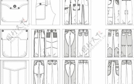裤子分割与设计图片