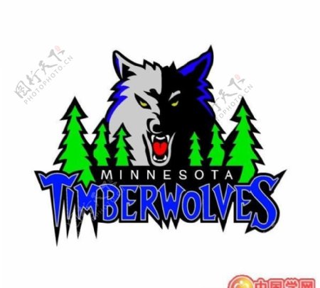 矢量明尼苏达森林狼队标志MinnesotaTimberwolves