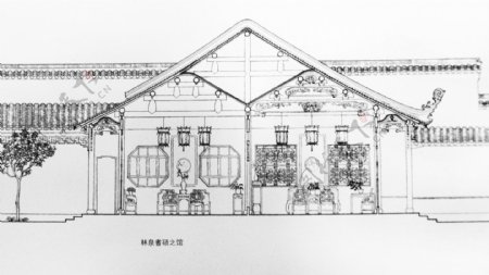 中国古建筑建构画法素描素材