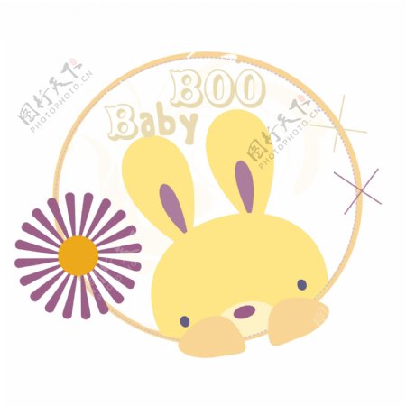 印花矢量图童装可爱卡通动物兔子免费素材