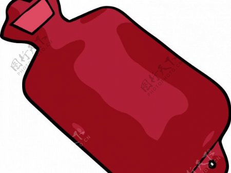 矢量红热水瓶的插图