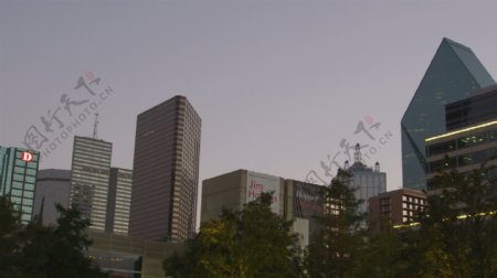达拉斯的高楼在黄昏4K超高清视频免费下载