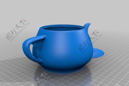 FFF3D打印犹他茶壶与单独的盖子