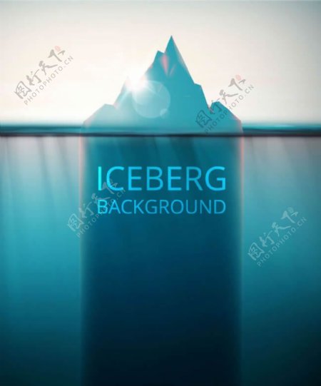 冰川背景矢量素材