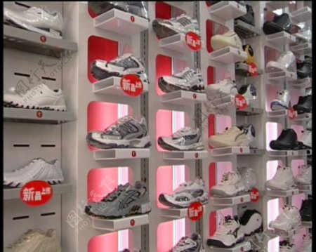 商店鞋柜视频素材