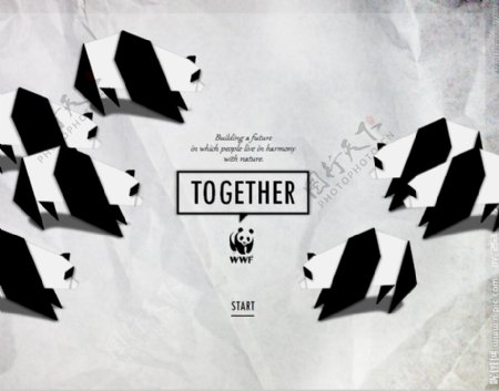 熊猫折纸风WWF海报PPT
