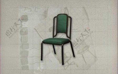 酒店风格家具椅子B0143D模型