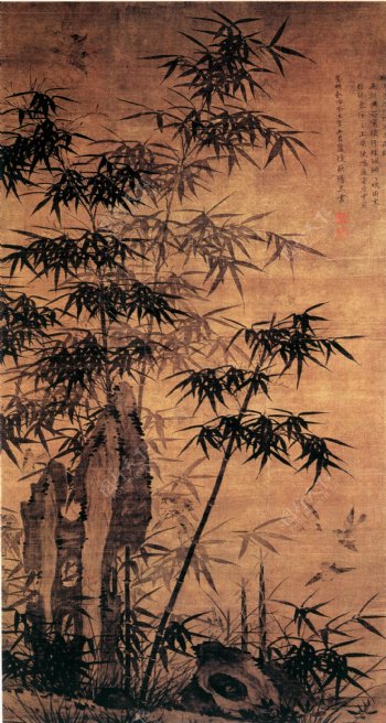 竹石图图片