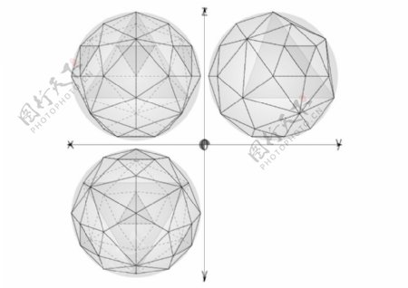 测地线球体递归从四面体多层次