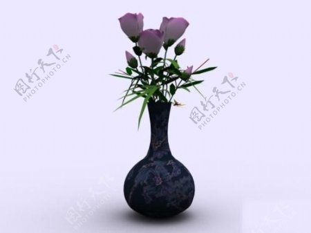 室内植物花瓶模型