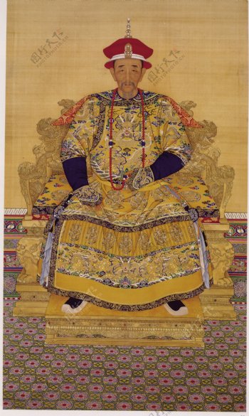 古画人物皇帝太子清朝官员皇后民间艺术PSD分层素材源文件中国传统元素整合图库