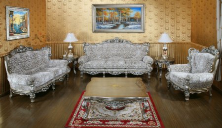 古典艺术欧式沙发装修家具图片