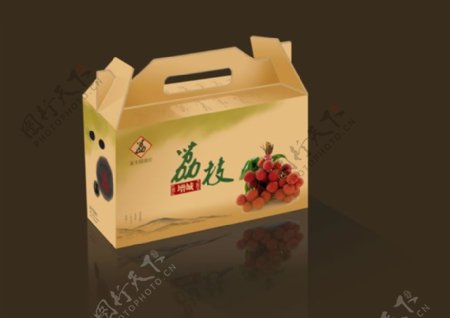 荔枝包装盒设计PSD图片