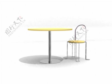 办公家具之餐桌椅0093D模型