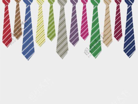 彩色领带背景PPT模板