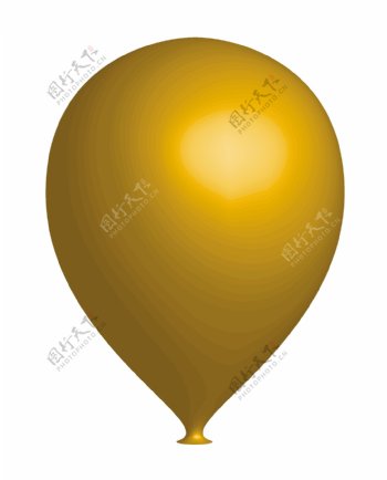黄色的3D气球矢量